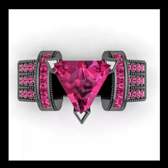 🌸 Closeout ! Fashion Trillion cut pink sapphires - Picture 9 of 9